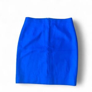 J. Crew Women's Blue Wool Viscose Pencil Skirt SZ 10